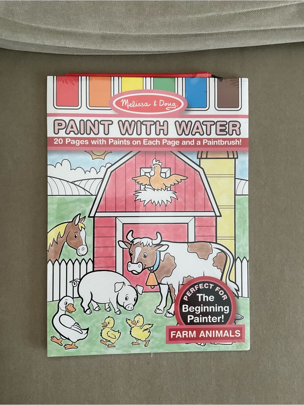 Melissa & Doug Farm Animals Paint With Water - Red, Green, Blue, Brown